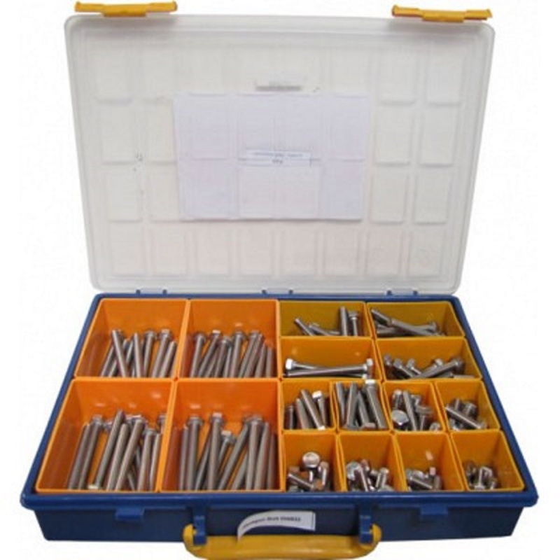 8mm x 12mm to 85mm Stainless Steel Hexagon Bolts Kit