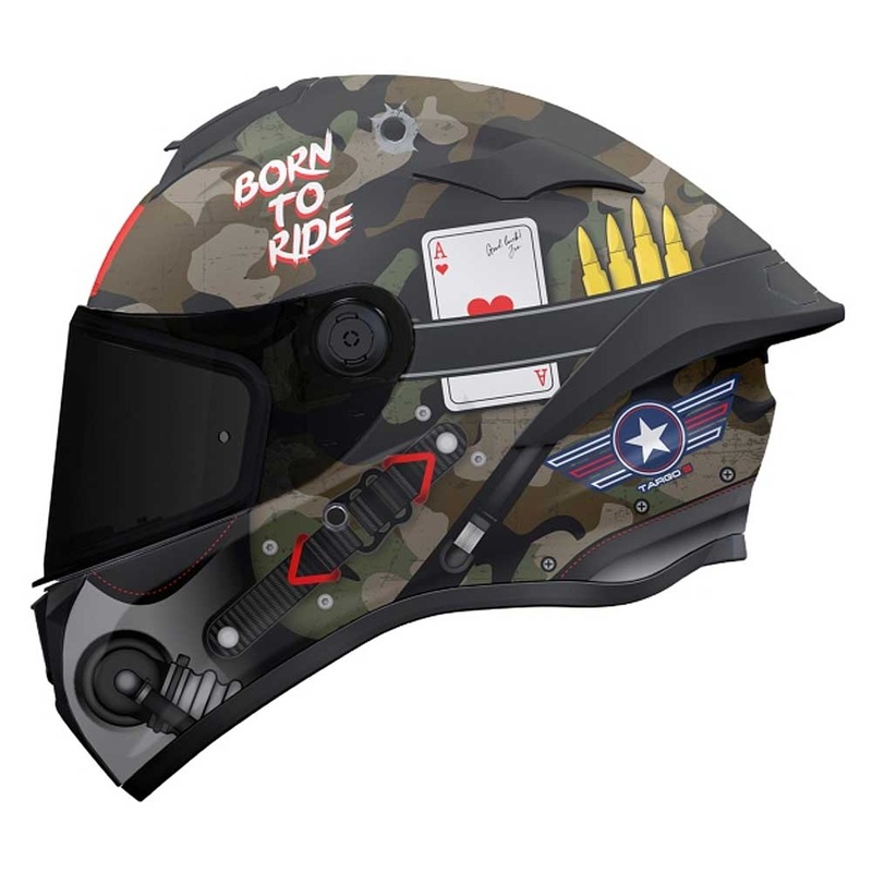 MT Targo S Patton A2 Matt Green Camo Full Face Helmet XL / 62cm