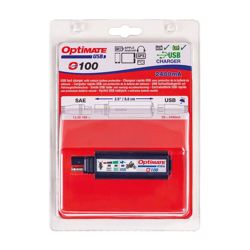 O100 OptiMate SAE USB Charger 2400mA