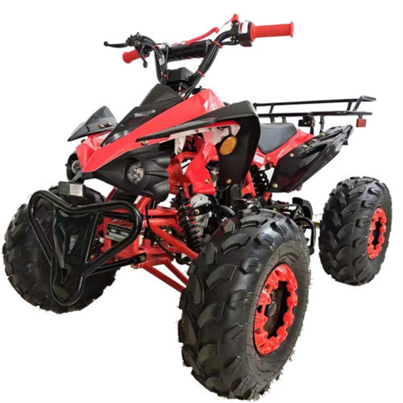 Free shipping! X-PRO Blast 125cc ATV with Automatic Transmission w/Reverse, LED Headlights, Big 19″/18″ Tires! (Copy) Black/Red