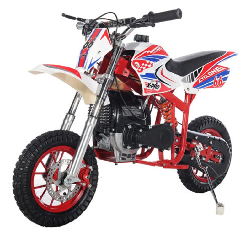 Free Shipping! X-PRO Cyclone 40cc Mini Dirt Bike With Hand Pull Start! Chain Drive, Disc Brakes! (Copy) Red