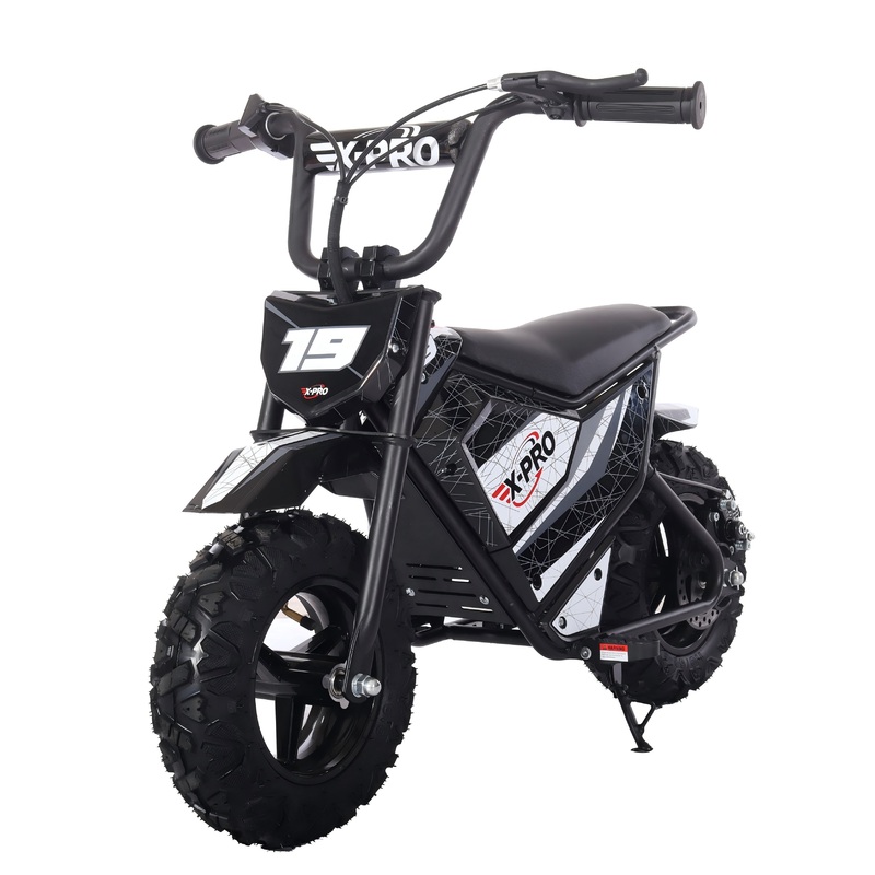 Free Shipping! X-PRO XP250E 250W 24V Electric Dirt Bike with Chain Drive! 6.5″ Wheels! Rear Disc Brakes! Black