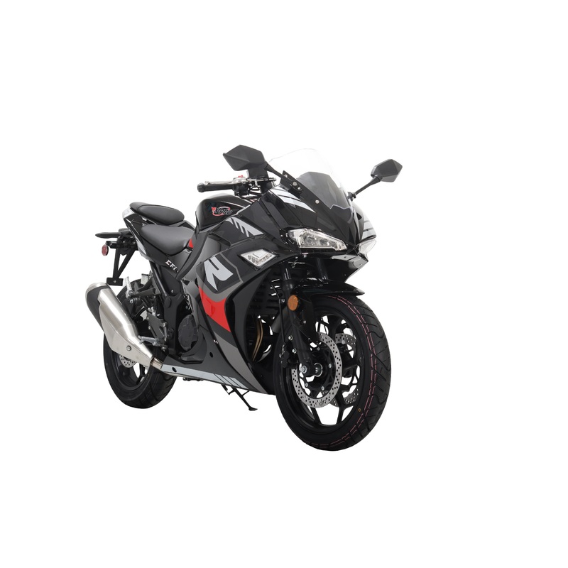 Free Shipping! X-PRO Adventure 250 Electronic Fuel Injection Street Motorcycle with 6-Speed Manual Transmission, Electric Start! 17″ Wheels! Assembled In Crate! Black