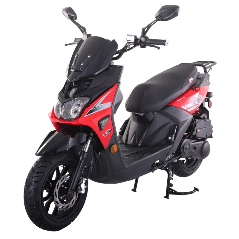Free Shipping! X-PRO Fiji 200 EFI Electronic Fuel Injection Moped Scooter with 13″ Alloy Wheels! Electric Start! Black Factory Package