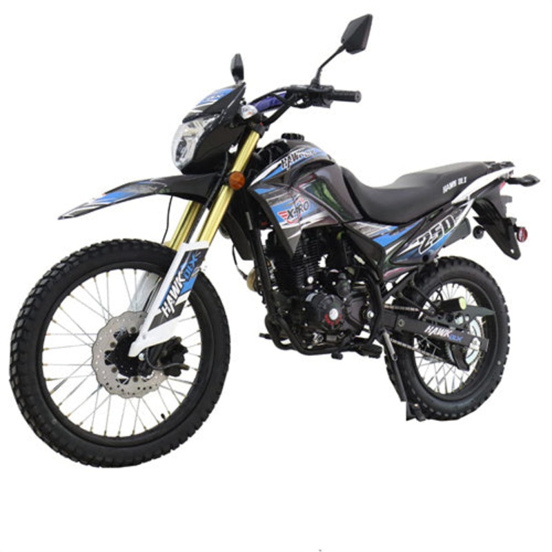 Free Shipping! X-PRO Hawk DLX 250 EFI Fuel Injection Motorcycle with 5-speed Manual Transmission and Electric/kick Start! Big 21″/18″ Wheels! DOT Approved Street Legal! (Copy) Grey