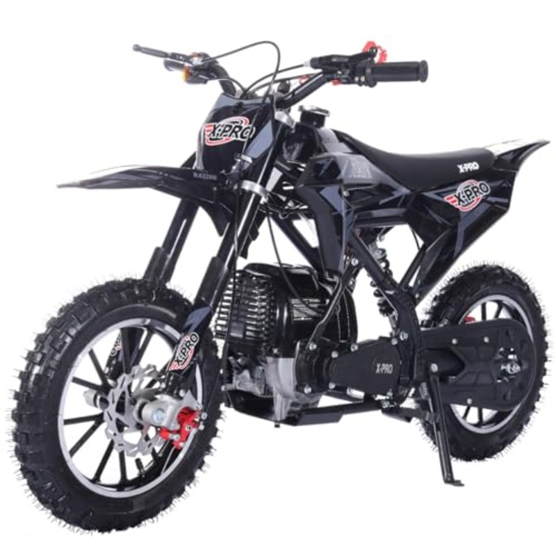 Free Shipping! X-PRO Hawk(New Decals) Mini Dirt Bike, Gas Power 4 Stroke Dirt Bike! 40CC Pull Start, 10″ Wheels! (Copy) Black