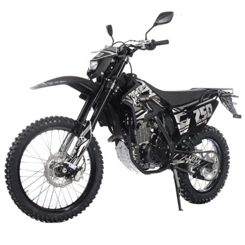 Free Shipping! TEMPLAR X 250cc Dirt Bike with All Lights and 6-Speed Manual Transmission,  Electric  Start! Big 21″/18″ Wheels! Zongshen Brand Engine! Black Factory Package
