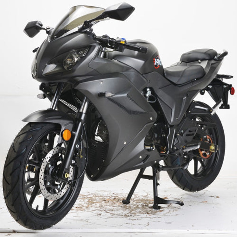 Free Shipping! X-PRO 125cc Ninja Motorcycle with Manual Transmission, Electric Start! 17″ Wheels! Assembled In Crate! Black