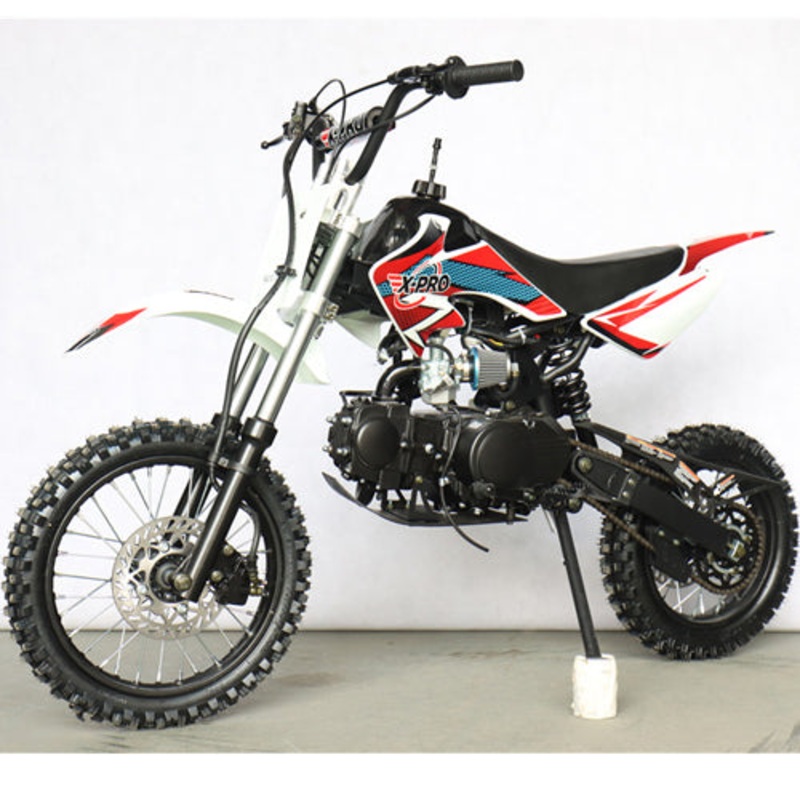 Free Shipping! X-PRO Bolt 125cc Dirt Bike with 4-Speed Manual Transmission, Kick Start, Big 14″/12″ Tires! Zongshen Brand Engine! Green Factory Package