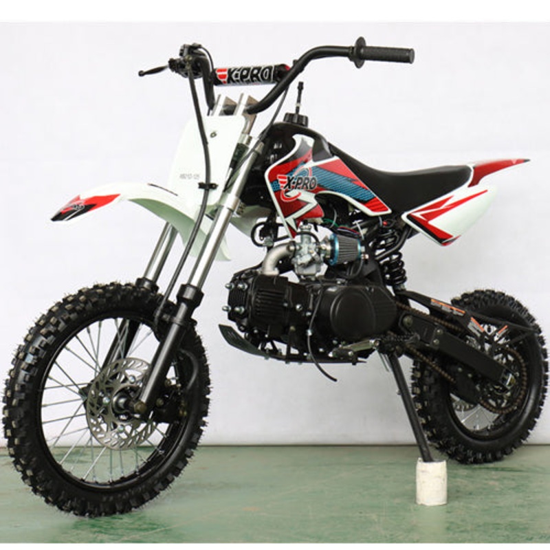 Free Shipping! X-PRO Bolt 125cc Dirt Bike with 4-speed Semi-Automatic Transmission, Kick Start! 14″/12″ Tires! Zongshen Brand Engine! Green Factory Package