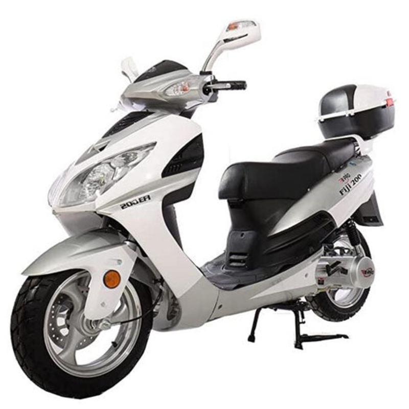 Free Shipping! X-PRO Fiji 200 EFI Electronic Fuel Injection Scooter with CVT Transmission, 13″ Alloy Wheels! Assembled In Crate! Blue