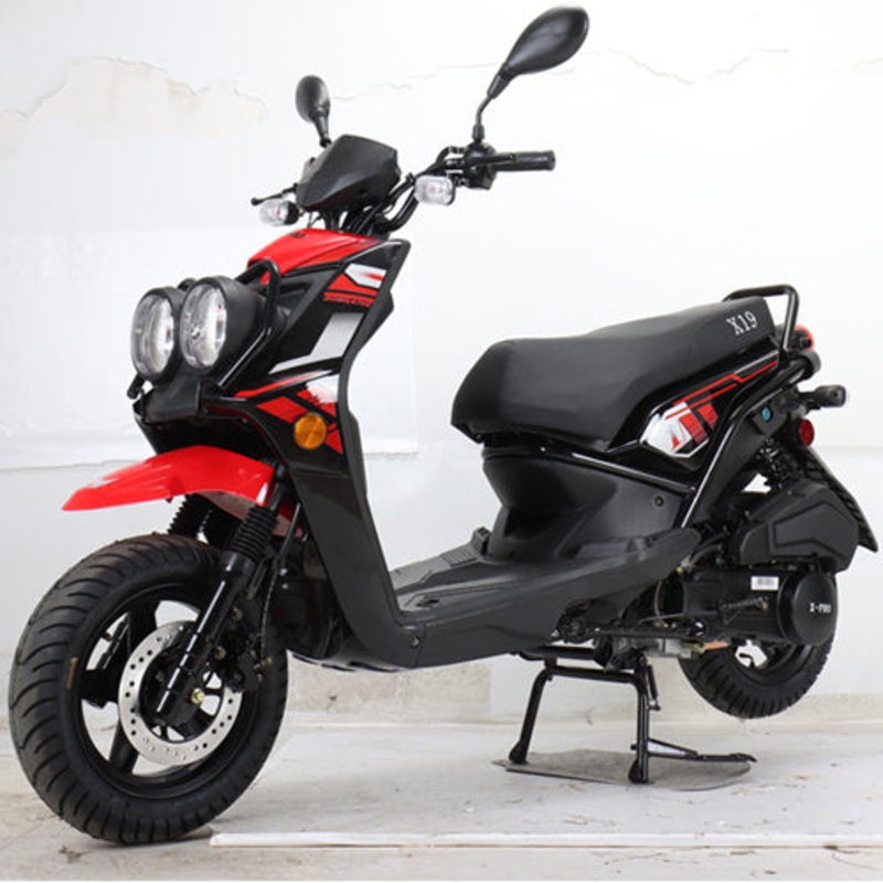 Free Shipping! X-PRO Lanai 150cc Moped Scooter with 12″ Aluminum Wheels, Electric/Kick Start, Dual Headlights and Tail Lights! Assembled In Crate! Blue