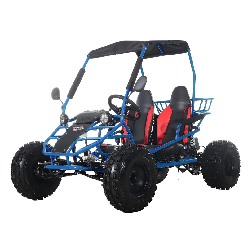 Free Shipping! X-PRO Rover 150 Go Kart with 3-Speed Semi-Automatic Transmission w/Reverse, LED Headlights, Big 19″/18″ Wheels! (Copy) Black