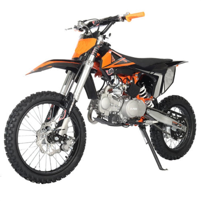 Free Shipping! X-PRO  Sail 125 125cc Dirt Bike with 4-speed Manual Transmission! Kick Start, Big 17″/14″ Tires! Zongshen Brand Engine! Black Factory Package