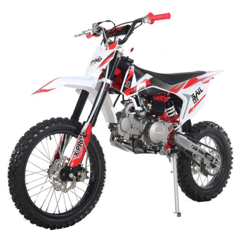 Free Shipping! X-PRO Sail 125cc Dirt Bike with 4-Speed Manual Transmission, Kick Start, Big 17″/14″ Tires! Zongshen Brand Engine! Green