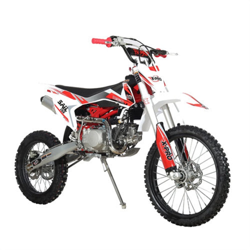 Free Shipping! X-PRO Sail 150 Dirt Bike with 4-Speed Manual Transmission, Kick Start, Big 19″/16″ Tires! Red Factory Package