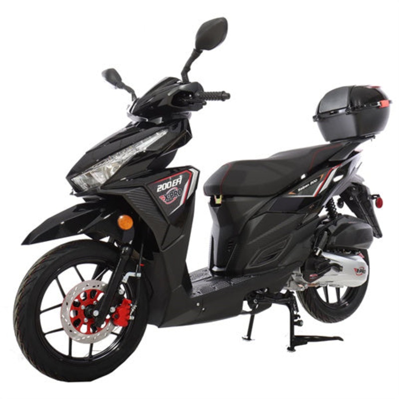 Free Shipping! X-PRO Saipan 200 EFI Electronic Fuel Injection Scooter with CVT Transmission, 14″ Alloy Wheels, LED Headlights! Assembled In Crate! Blue