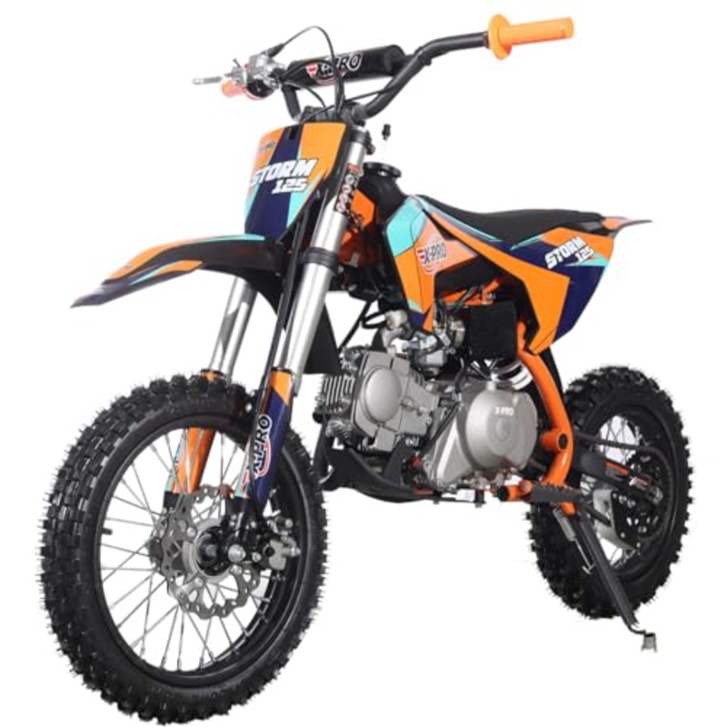Free Shipping! X-PRO Storm 125cc Dirt Bike with Automatic Transmission, Electric Start, Big 14″/12″ Tires! Black Factory Packgae