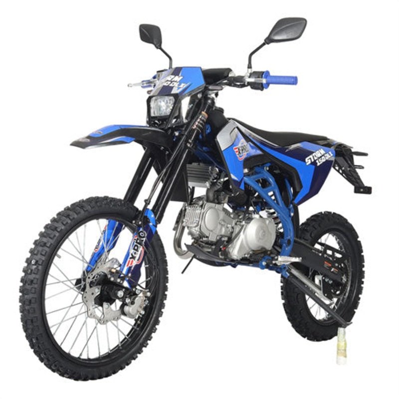 Free Shipping! X-PRO Storm DLX 150 Dirt Bike with All Lights, 4-Speed Manual Transmission, Electric/Kick Start, Big 19″/16″ Tires! Black Factory Package