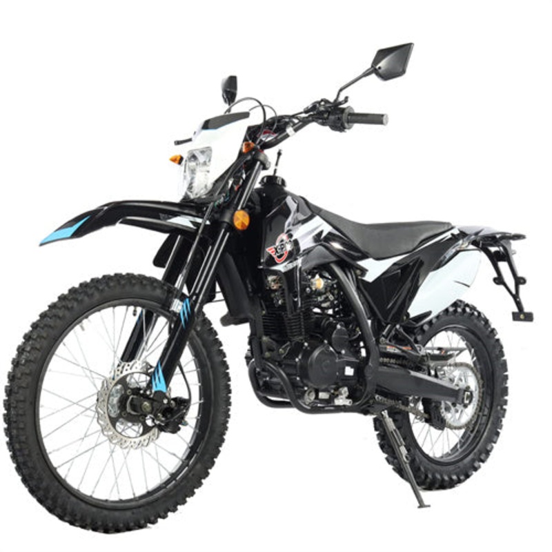 Free Shipping! X-PRO Titan 250 DLX 250cc Dirt Bike with All Lights and 5-Speed Manual Transmission,  Electric/Kick Start! Big 21″/18″ Wheels! Zongshen Brand Engine! Black Factory Package