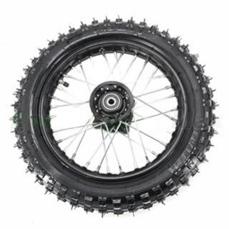 12″ Front Wheel Rim Tire Assembly for 50cc 70cc 90cc 110cc Dirt Pit Bikes